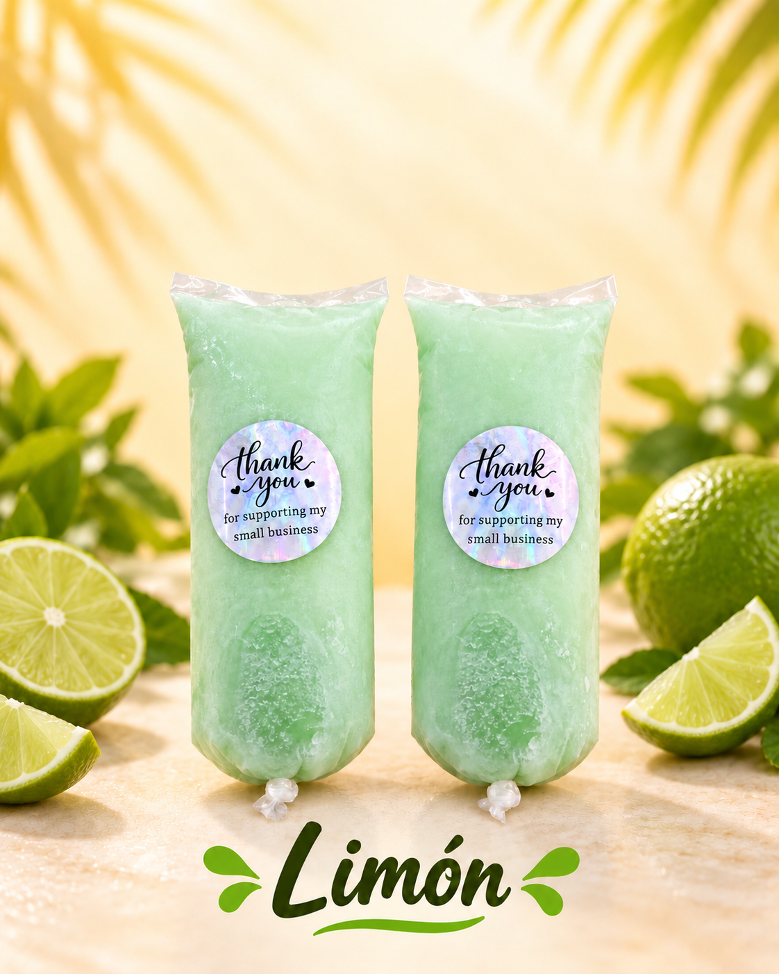 Paletas de limón verde de Delicias del Sol
