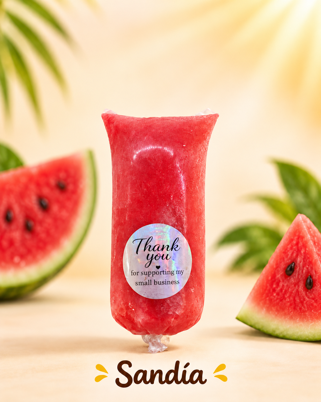 Paleta de sandía de Delicias del Sol